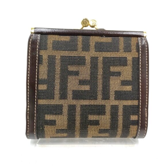 Authentic Fendi Wallet Brown Canvas mn349-113025 - Picture 2 of 9